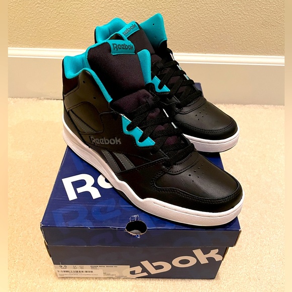 Retro Reebok Royal BB4500 HI2 - Black, True Grey, Turquoise, White - Picture 2 of 7
